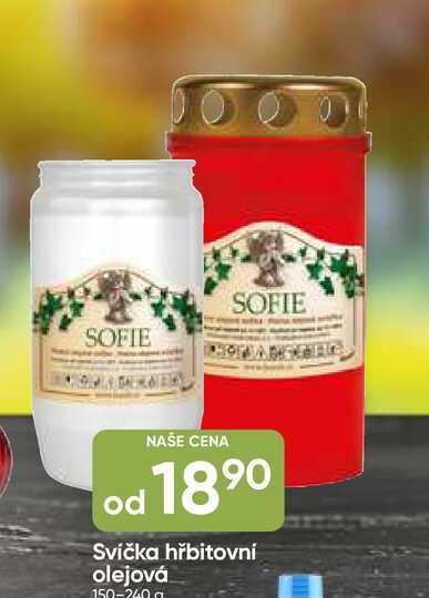 Svíčka hřbitovní olejová 150-240g