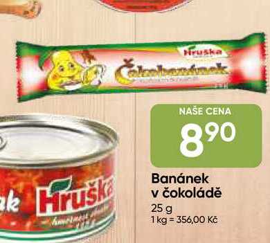 Hruška Banánek v čokoládě 25 g