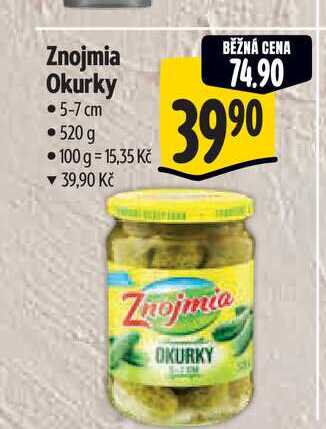 Znojmia Okurky 5-7 cm 520 g 