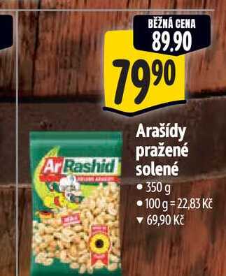  Arašídy pražené  solené 350 g  