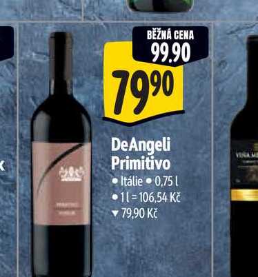   DeAngeli Primitivo 0,75 l