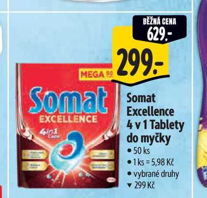   Somat Excellence 4 v 1 Tablety do myčky 50 ks 