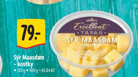 sýr Maasdam kostky 100g