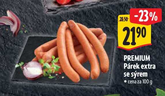   PREMIUM Párek extra se sýrem 100 g 