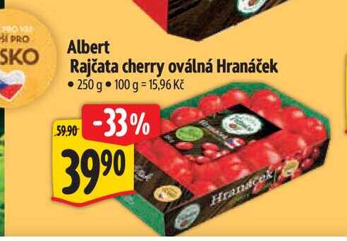  Albert Rajčata cherry oválná Hranáček 250 g 