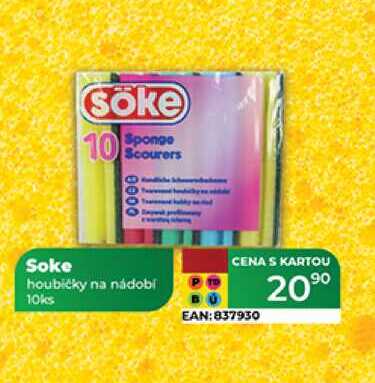 Soke houbičky na nádobí 10ks  