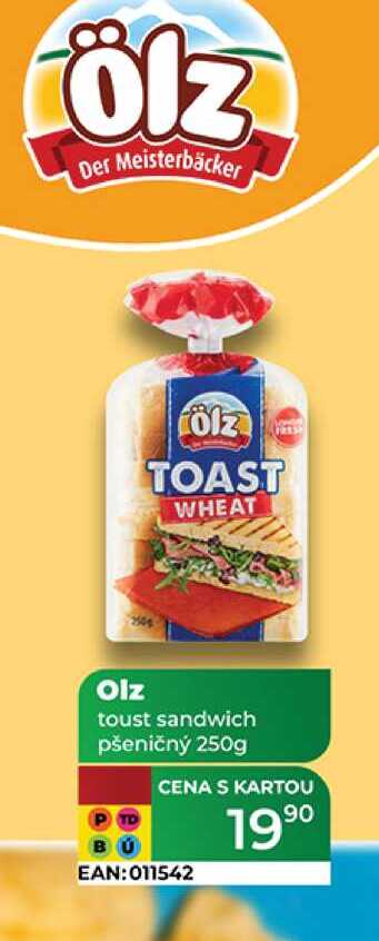 Olz toust sandwich pšeničný 250g