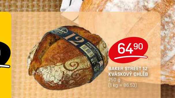 BAKER STREET 12 KVÁSKOVÝ CHLÉB 750 g
