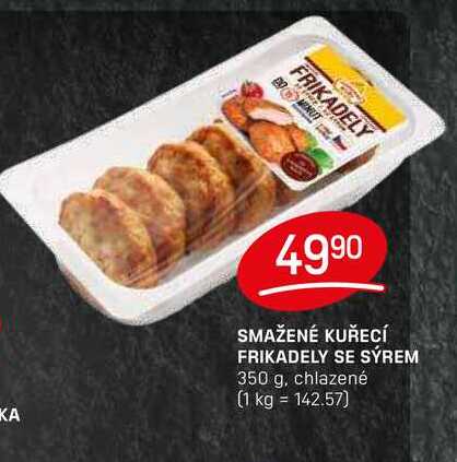SMAŽENÉ KUŘECÍ FRIKADELY SE SÝREM 350 g, chlazené 