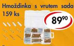 Hmoždinka s vrutem sada 159 ks