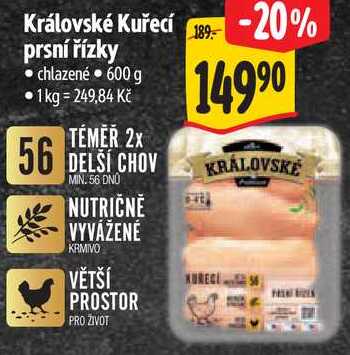 Královské Kuřecí prsní řízky, 600 g
