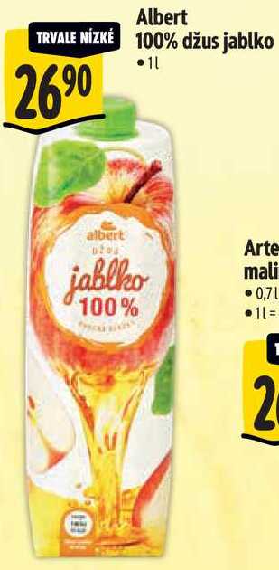 Albert 100% džus jablko, 1 l