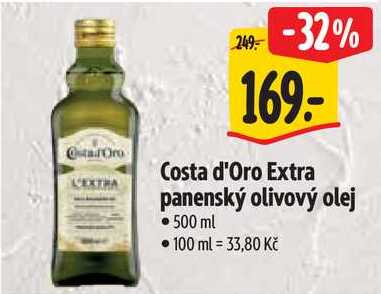 Costa d'Oro Extra panenský olivový olej, 500 ml 