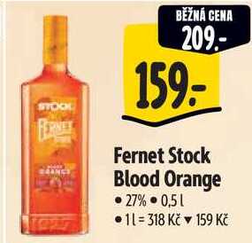 Fernet Stock Blood Orange, 0,5 l
