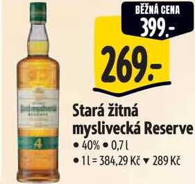 Stará žitná myslivecká Reserve, 0,7 l