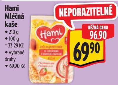 Hami Mléčná kaše, 210 g