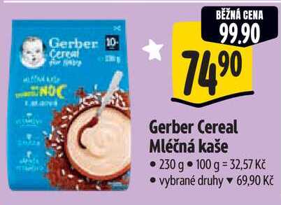 Gerber Cereal Mléčná kaše, 230 g 