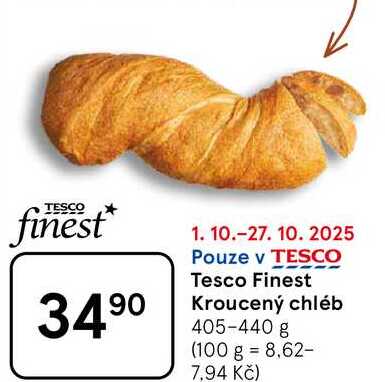 Tesco Finest Kroucený chléb, 405-440 g 