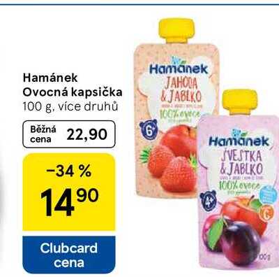 Hamánek Ovocná kapsička, 100 g