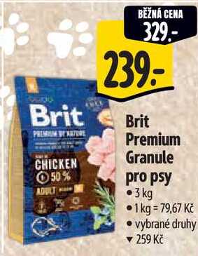 Brit Premium Granule pro psy, 3 kg 