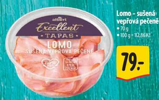 Lomo - sušená vepřová pečeně, 70 g