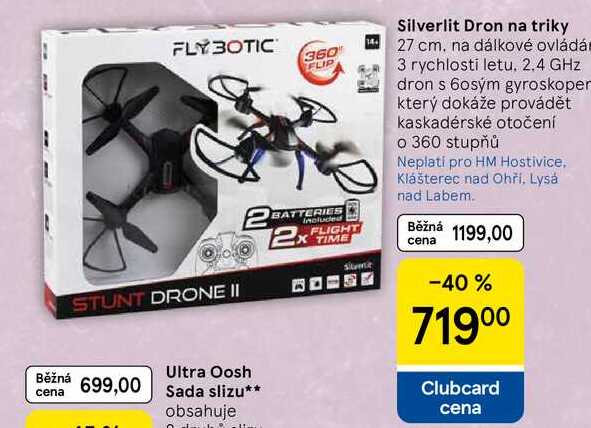 Silverlit Dron na triky 27 cm. na dálkové ovládár 3 rychlosti letu. 2.4 GHz dron s 60sým gyroskoper který dokáže provádět kaskadérské otočení o 360 stupňů 