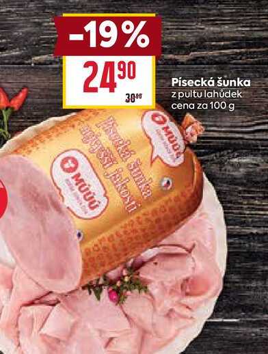 Písecká šunka z pultu lahůdek cena za 100 g