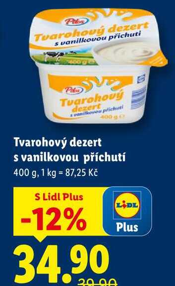 Tvarohový dezert s vanilkovou příchutí, 400 g