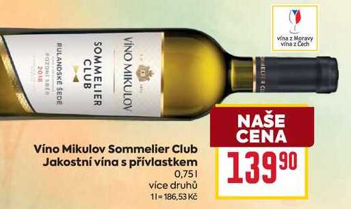 Víno Mikulov Sommelier Jakostní vína s přívlastkem 0,75l