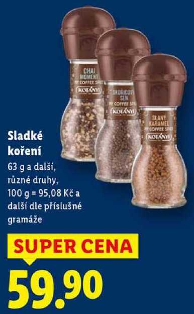 Sladké koření, 63 g a další