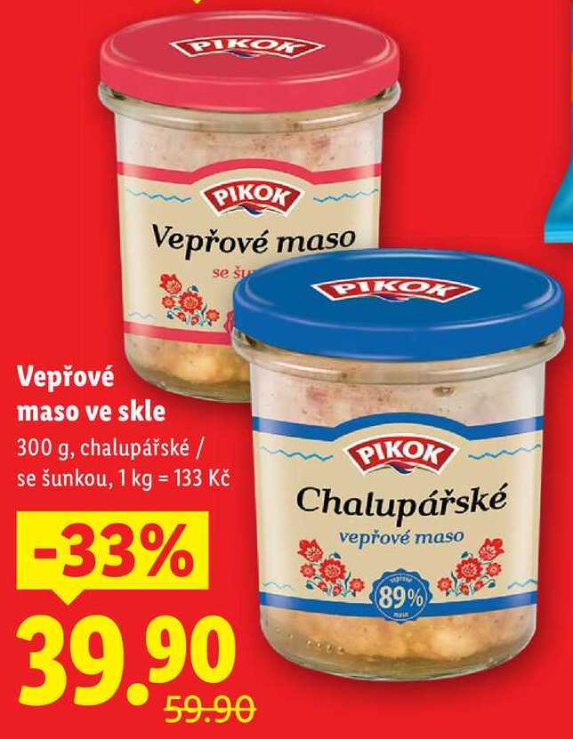 Vepřové maso ve skle, 300 g