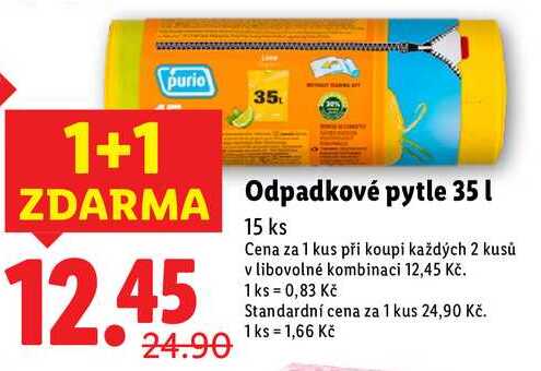 Odpadkové pytle 35 l, 15 ks 