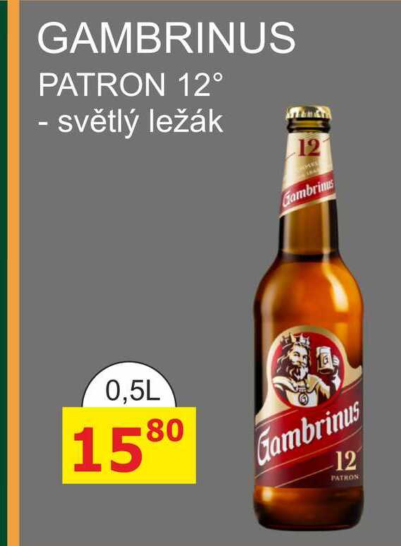 GAMBRINUS PATRON 12° 0,5l