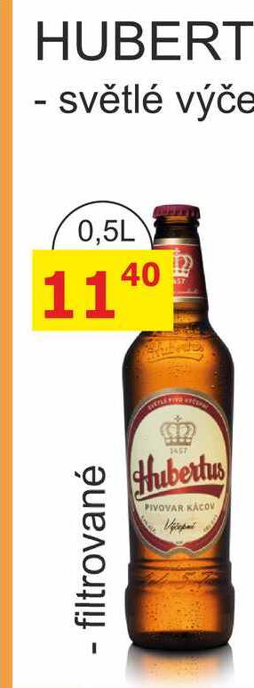 Pivovar Kácov Hubertus Světlé výčepní pivo 0,5l
