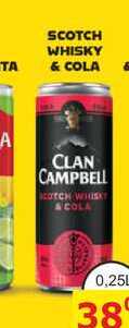 CLAN CAMPBELL SCOTCH WHISKY &COLA 0,25l míchaný drink, plech