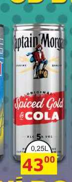 Captain Morgan Spiced Gold & COLA 0,25l míchaný drink, plech