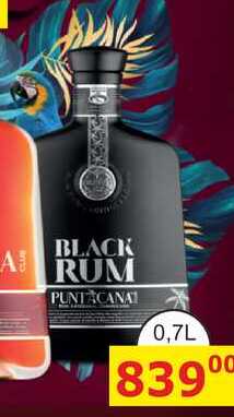 PUNTACANA BLACK RUM 0,7L 