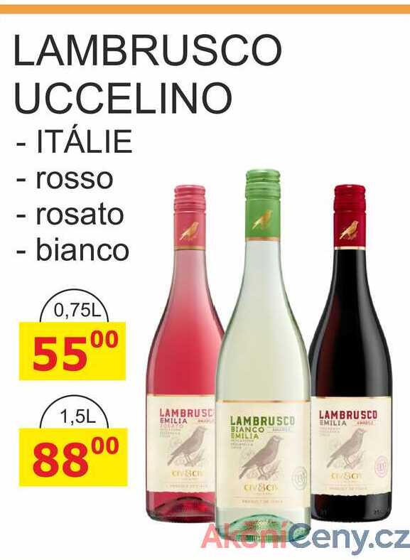 LAMBRUSCO UCCELINO - ITÁLIE 0,75L 