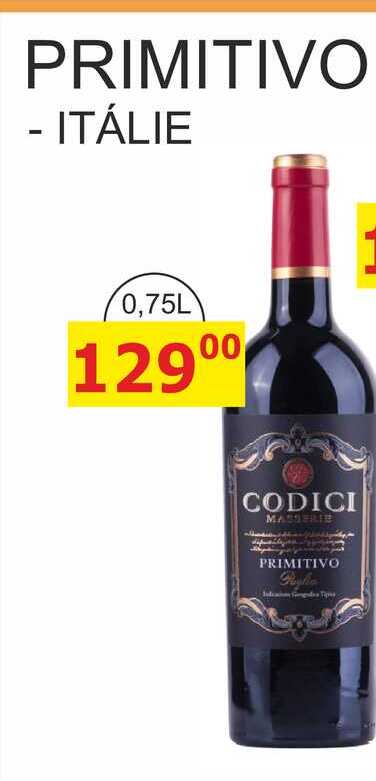 PRIMITIVO - ITÁLIE 0,75L 
