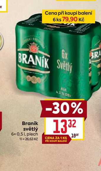 Braník světlý 6x 0,51, plech 