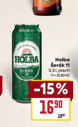 Holba Šerák 11 0,51, plech 