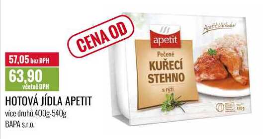 HOTOVÁ JÍDLA APETIT 400g-540g 