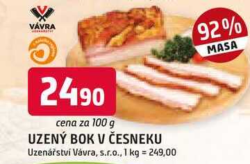 UZENÝ BOK V ČESNEKU 100g