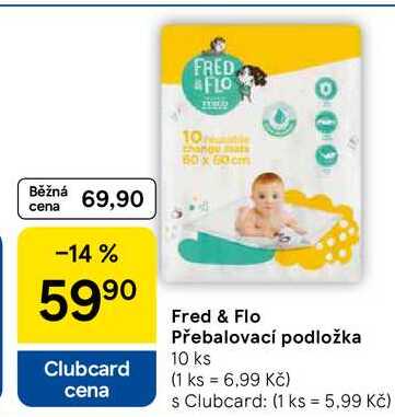 Fred & Flo Přebalovací podložka, 10 ks  