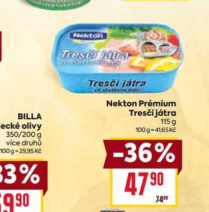 Nekton Prémium Tresčí játra 115 g