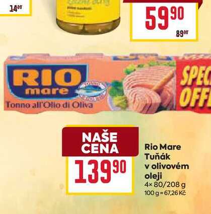 Rio Mare Tuňák v olivovém oleji 4x80/208g