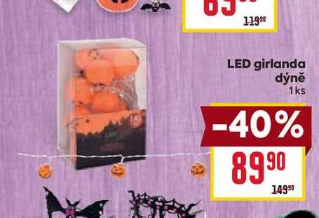 LED girlanda dýně 1ks