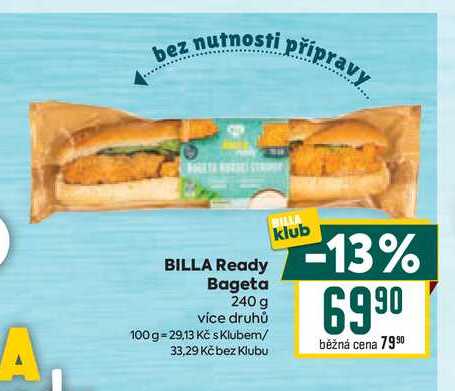 BILLA Ready Bageta 240 g