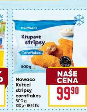Nowaco Kuřecí stripsy cornflakes 500 g