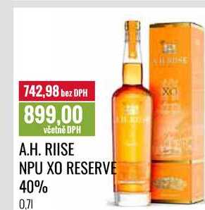 A.H. RIISE NPU XO RESERVE 40% 0,7l